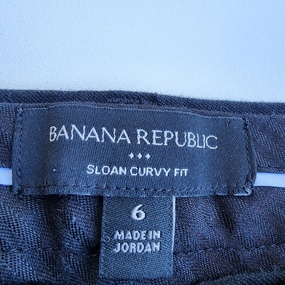 Banana Republic Size 6 Sloan Curvy Fit Slim Mid Waist Ankle Pant Trouser Black - Picture 7 of 12